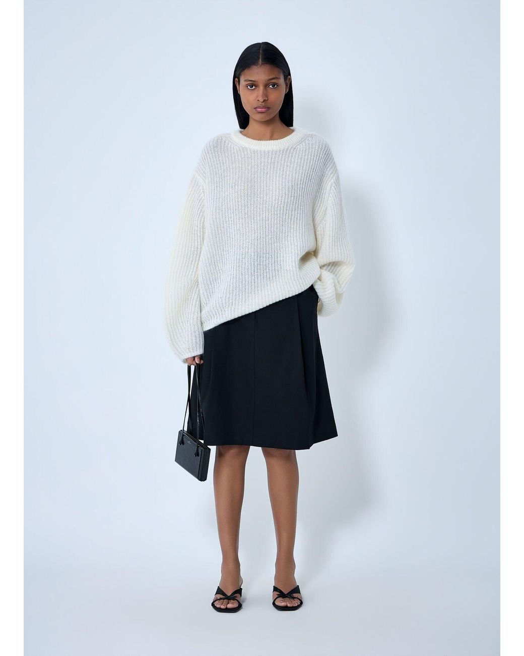 Totême  White Mohair-Blend Sweater