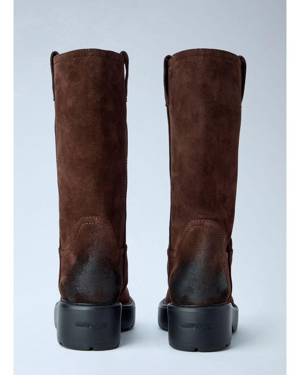 Miu Miu Brown Suede Boots