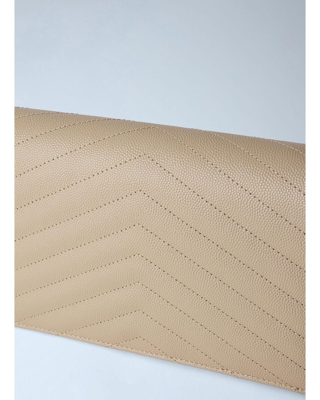 Saint Laurent Blue Cassandre Envelope Chain Wallet