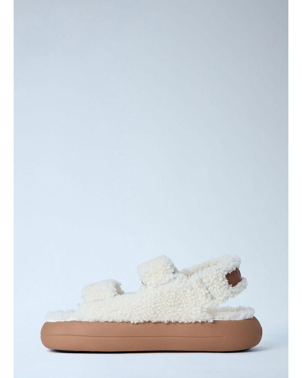 Moon Boot Blue Mb Shearling Sandals