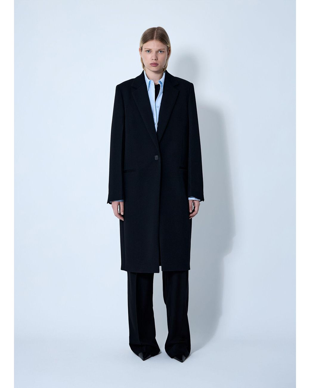 Totême  Blue Classic Tailored Coat