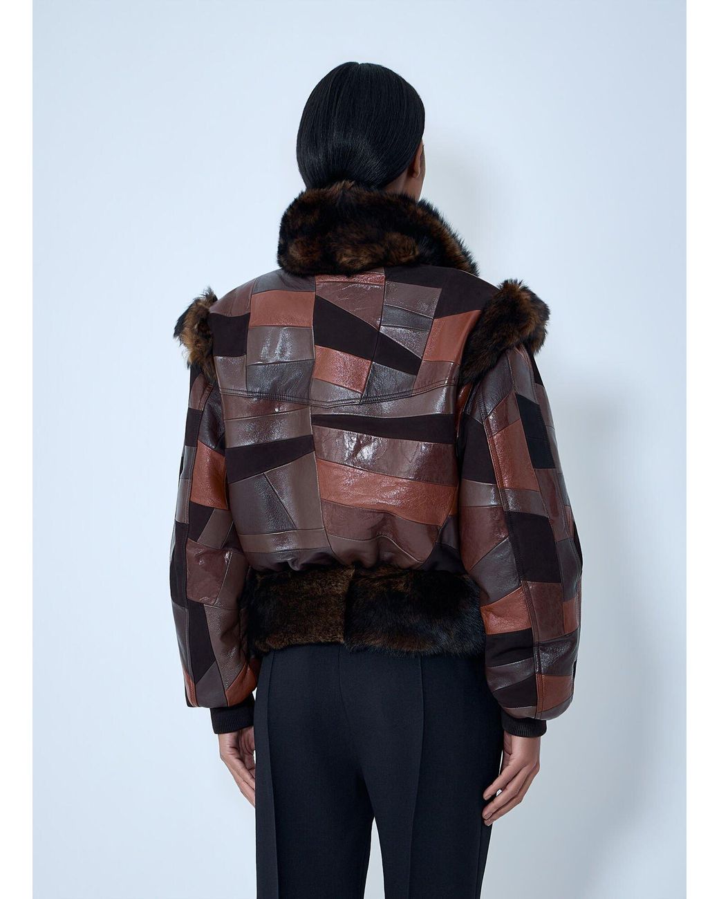 Chloé Multicolor Chloã Patchwork Leather Jacket