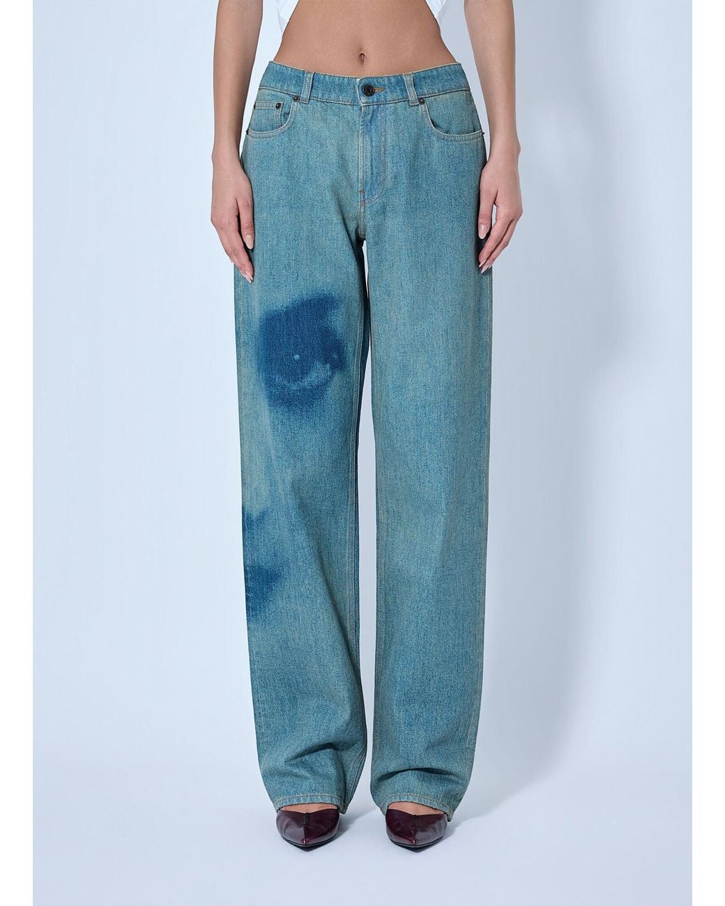 Jean Paul Gaultier Blue Wide-leg Denim Trousers