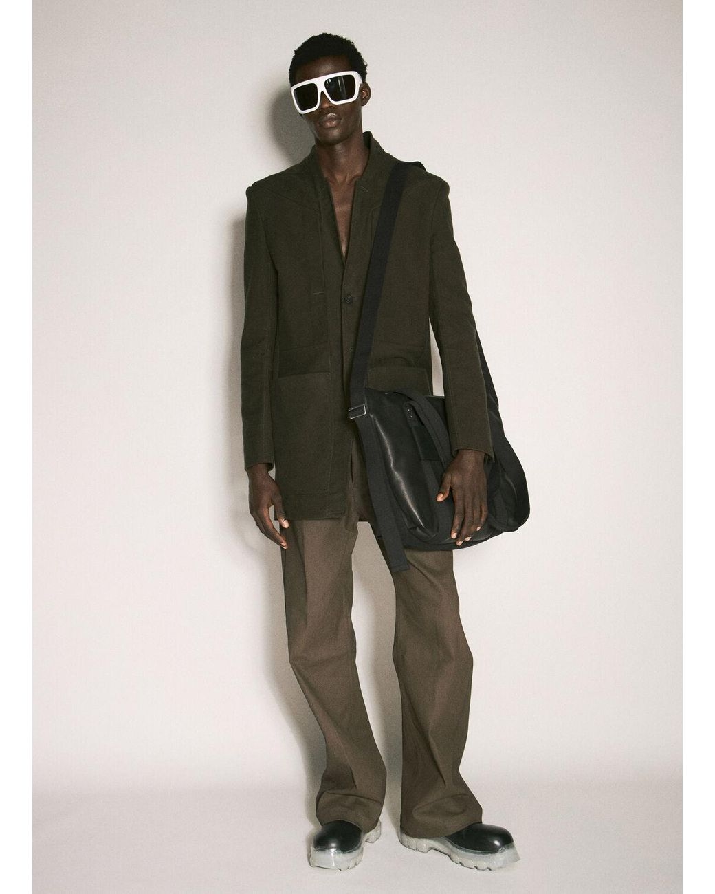 Rick Owens Leather Trolley Tote Bag in Black for Men | Lyst