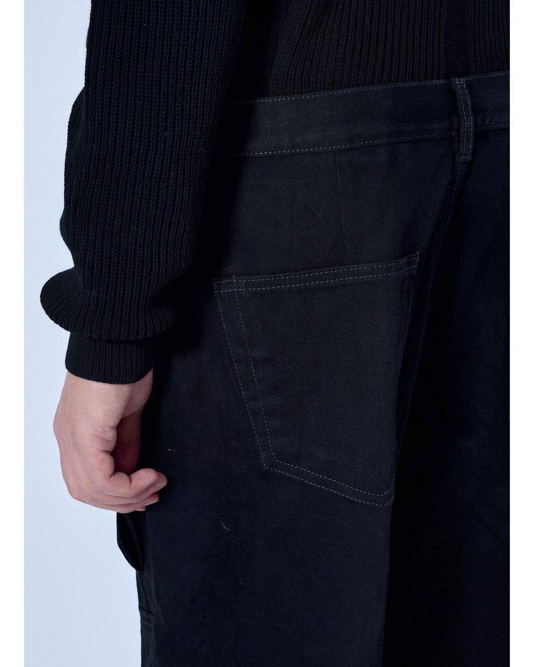 Rick Owens Blue Cargo Bolan Cutoffs for men
