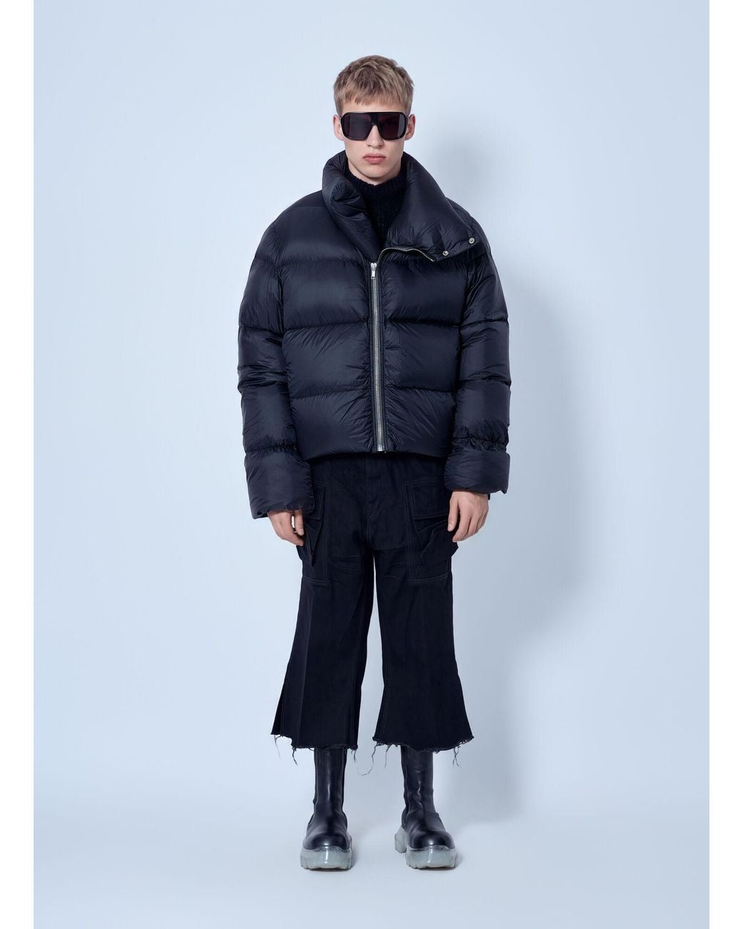Rick Owens Blue Turtle Down Jacket for men