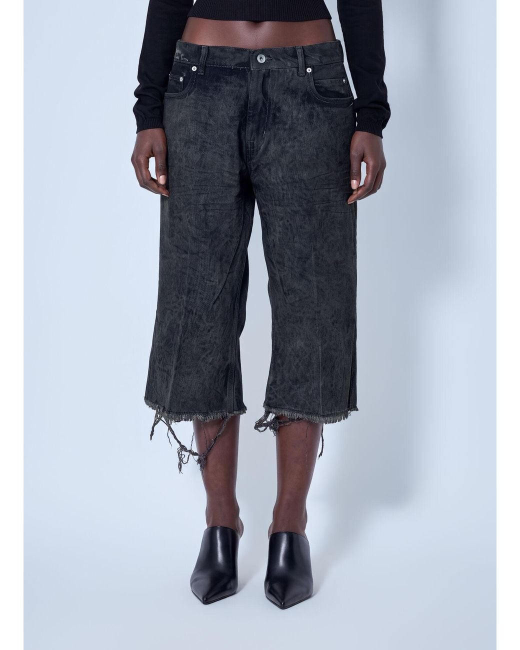 Rick Owens Blue Bolan Cutoffs