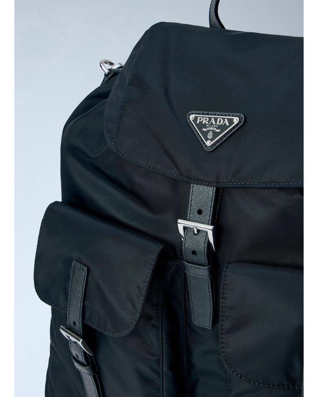 Prada Blue Re-Nylon Backpack for men