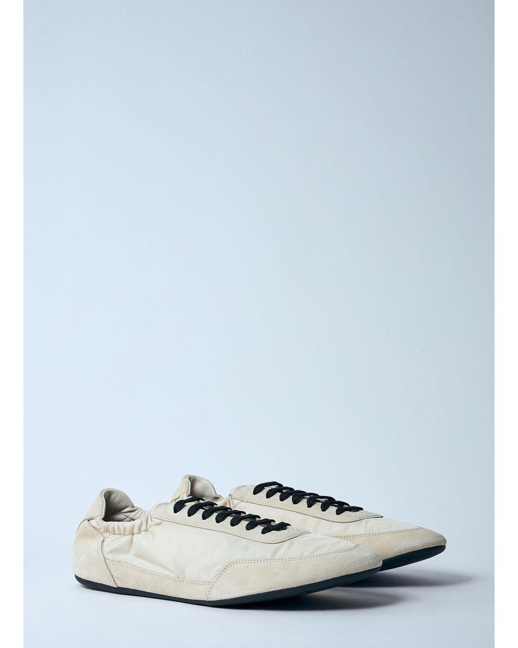 24AW new/PRADA Collapse Re-Nylonスニーカー Sneakers White Collapse Re-Nylon suede-trimmed sneakers in white - Prada