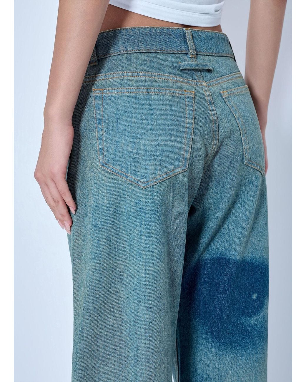 Jean Paul Gaultier Blue Wide-leg Denim Trousers