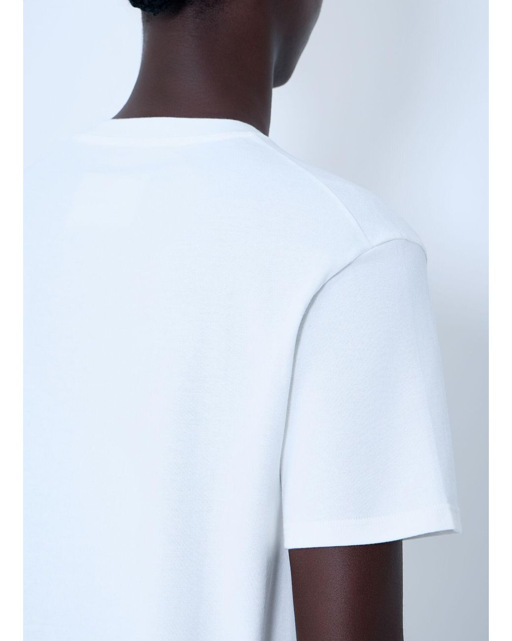 Jil Sander White Logo Print T-Shirt for men