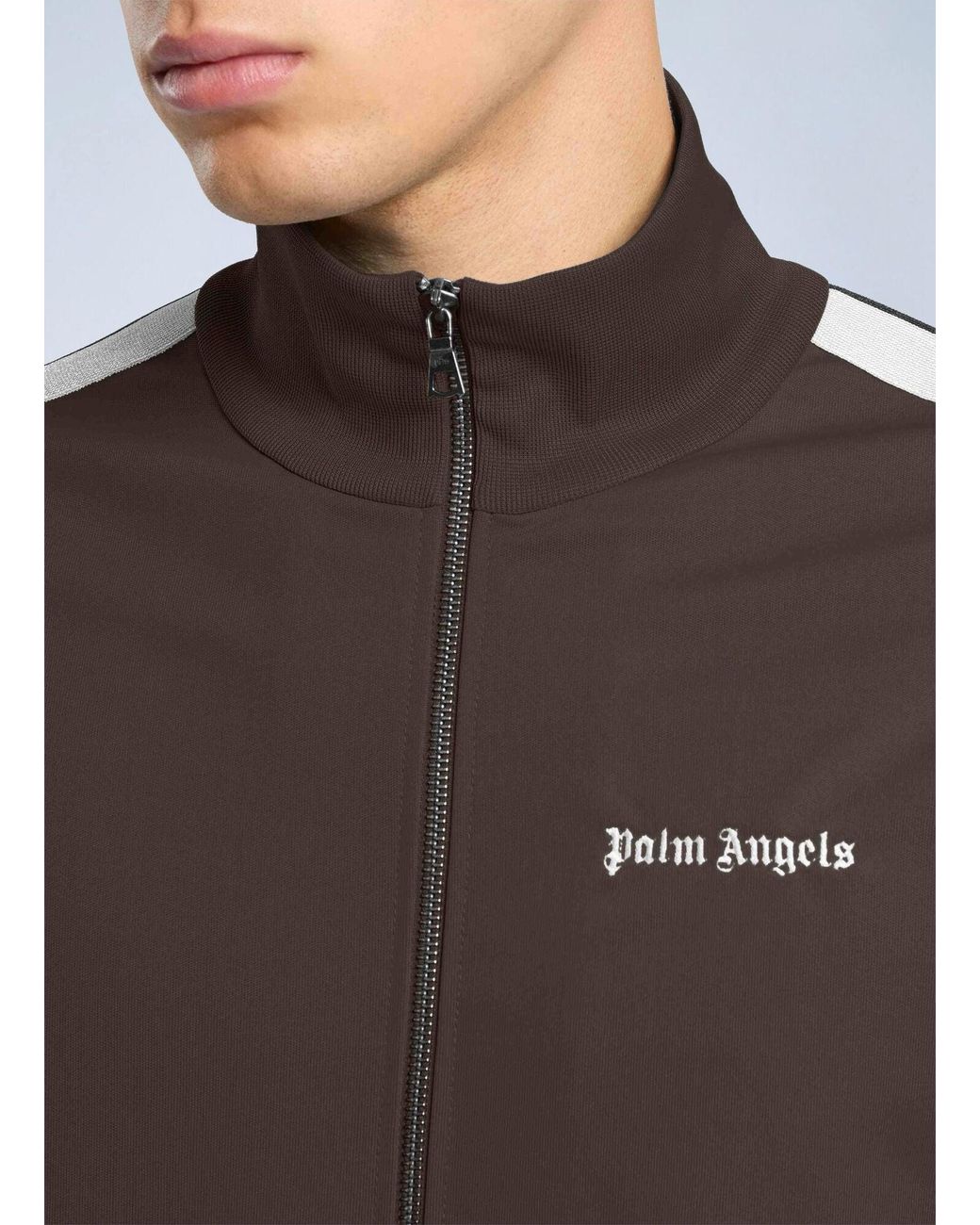 Palm Angels Brown Classic Logo Track Jacket for men
