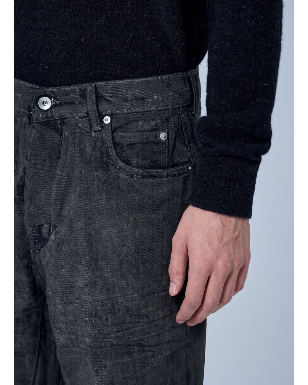 Rick Owens Blue Bolan Cutoffs for men