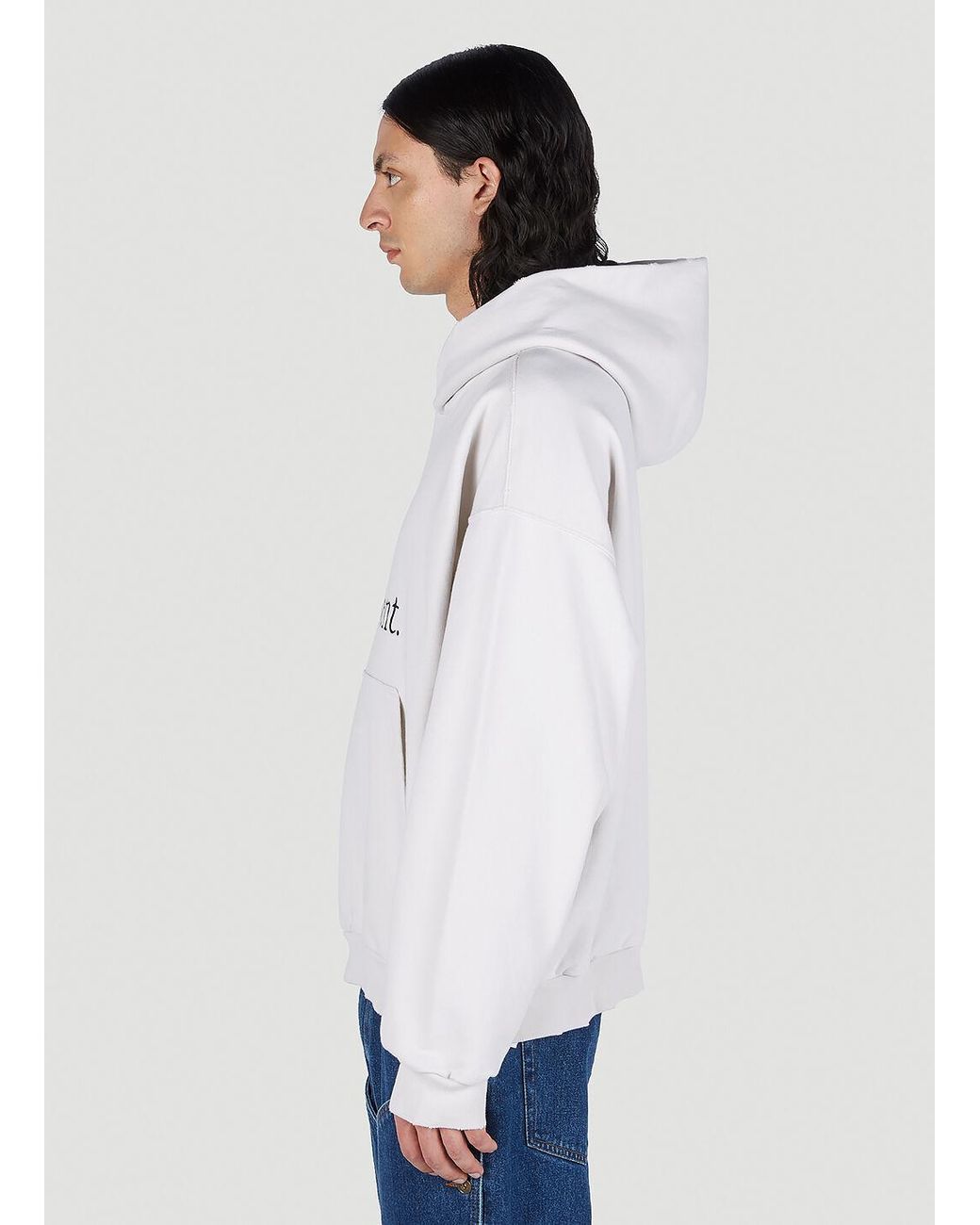 Balenciaga Be Different Hooded Sweatshirt in White for Men | Lyst UK