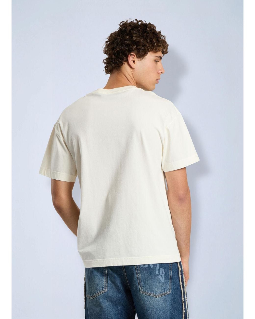 Palm Angels White Stamp Logo Regular T-Shirt for men