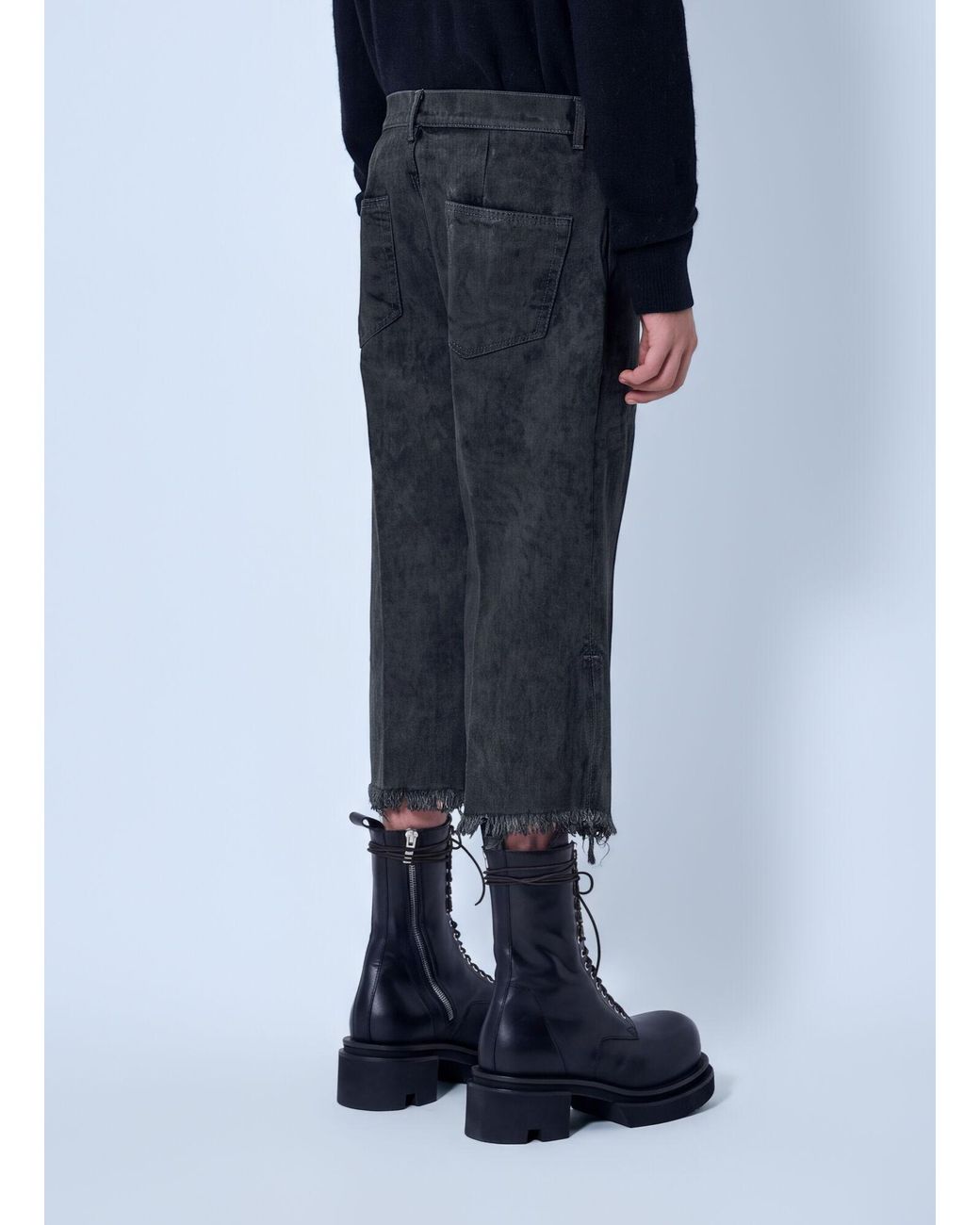 Rick Owens Blue Bolan Cutoffs for men