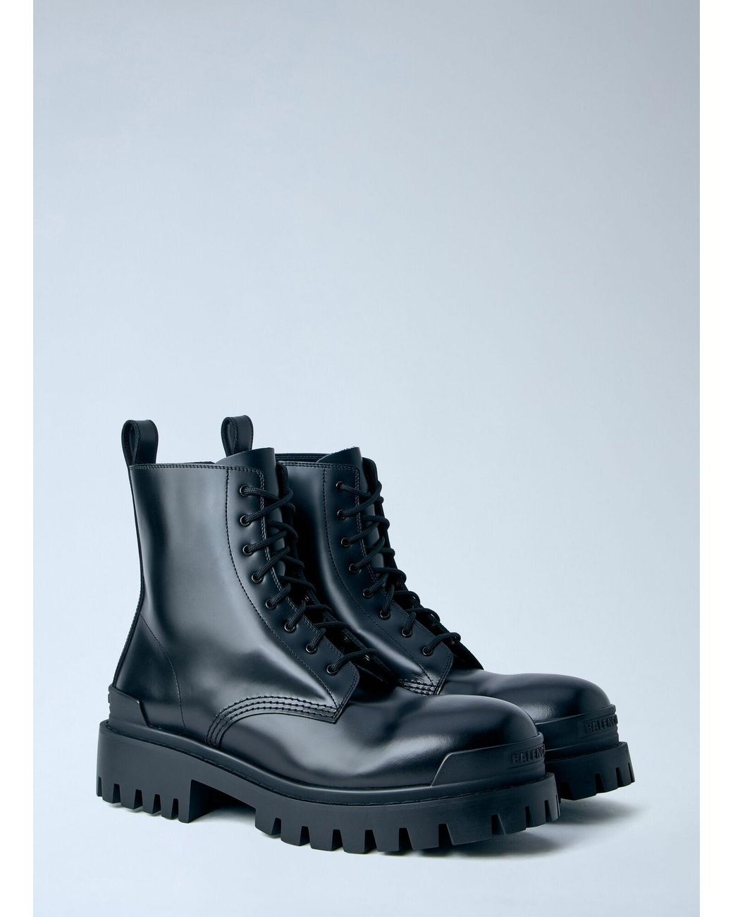 Balenciaga Blue Combat Strike Boots for men