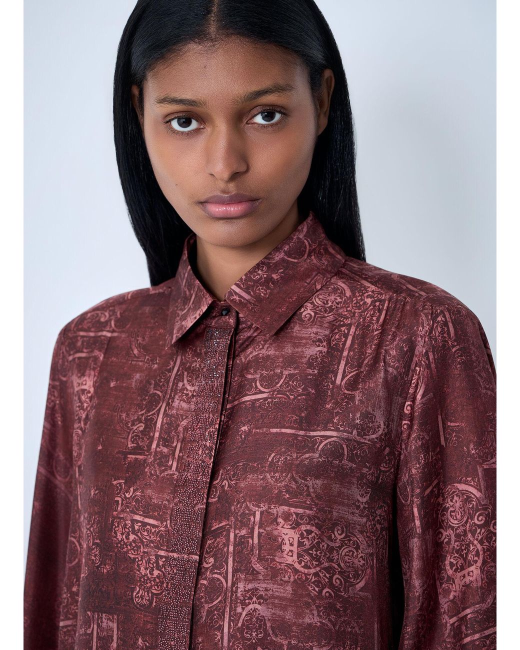 Max Mara Red Silk Shirt