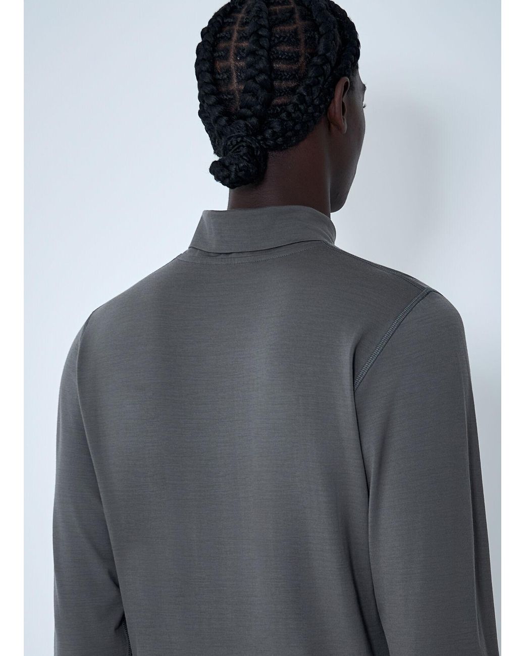 Rier Gray Wool Turtleneck Sweater for men