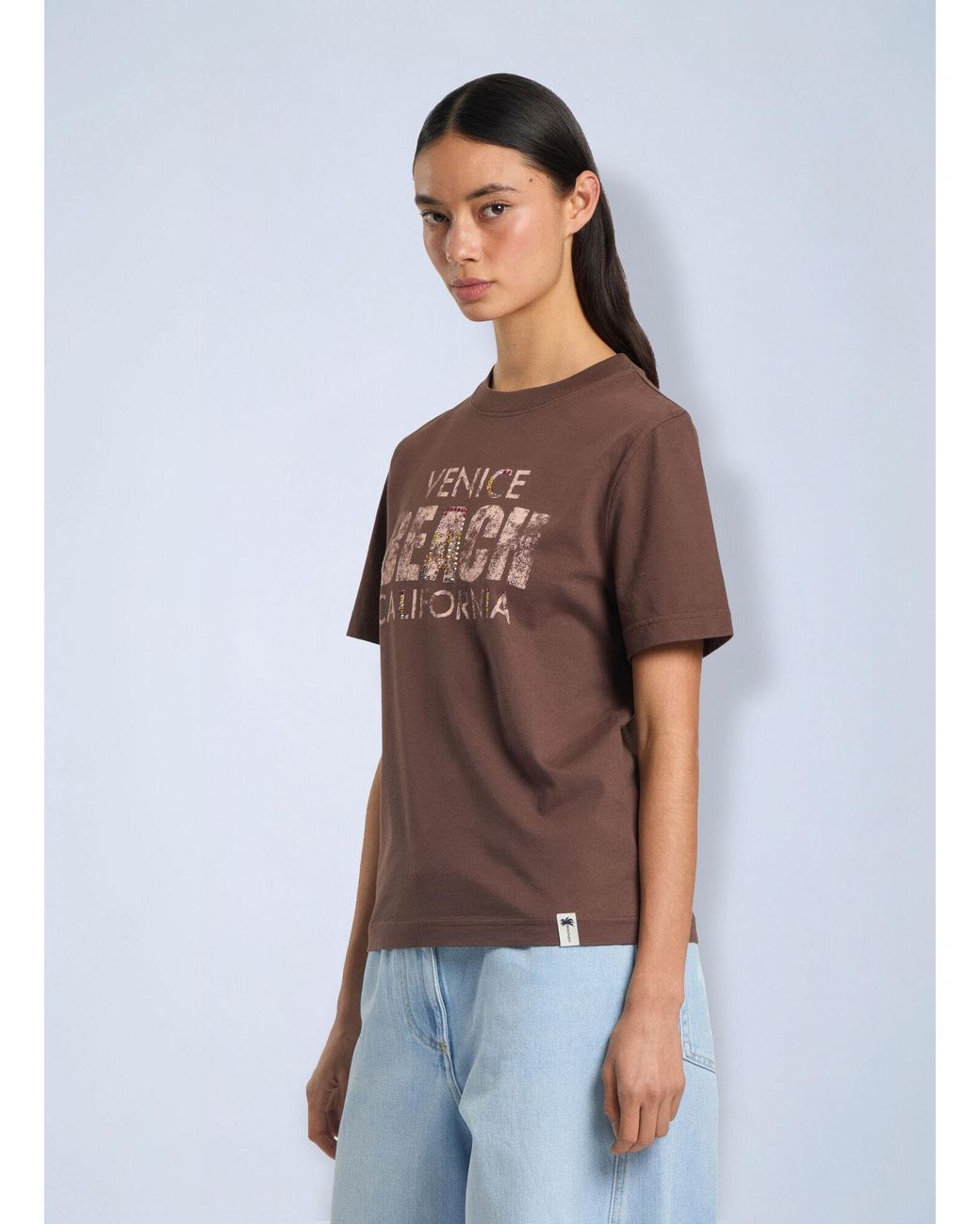 Palm Angels Brown Cali Vibes Regular T-Shirt