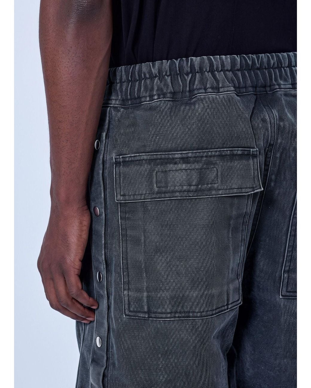 Rick Owens Blue Pusher Shorts for men