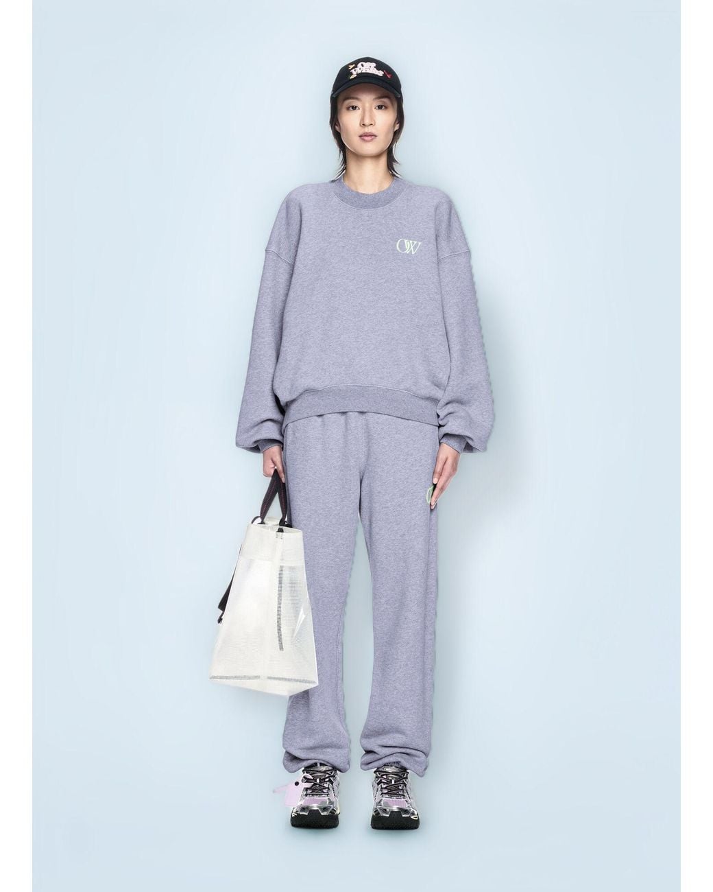 Off-White c/o Virgil Abloh Blue Off Embroidered Ow Sweatshirt