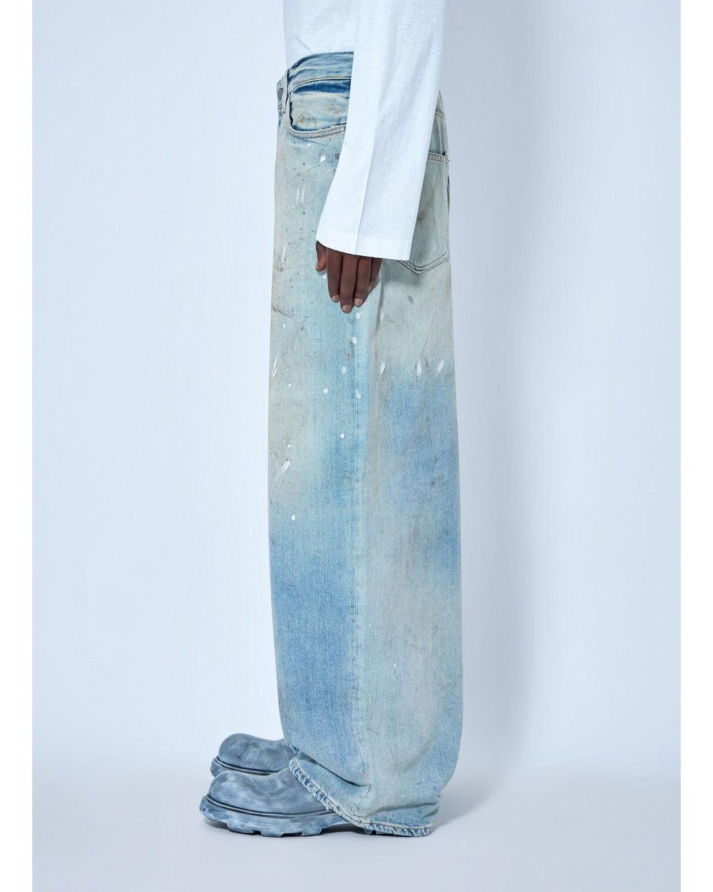 Acne Blue 2023 U Trafalgar Loose Fit Jeans for men
