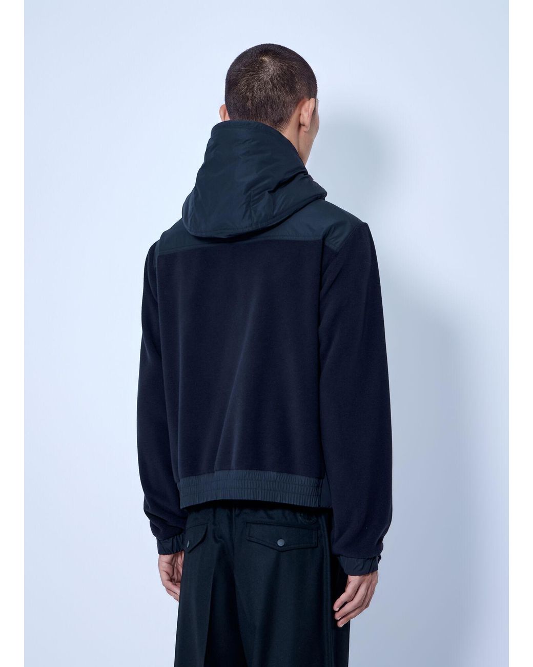 Moncler Blue Polartec® Zip-up Hoodie for men