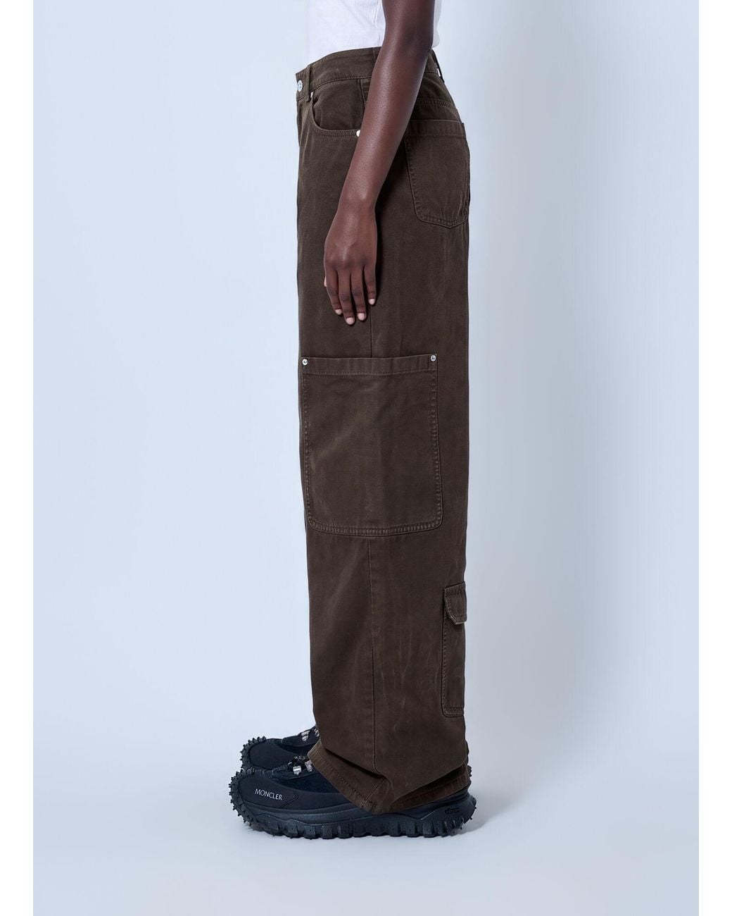 Moncler Brown Cargo Pants With Patch Pockets