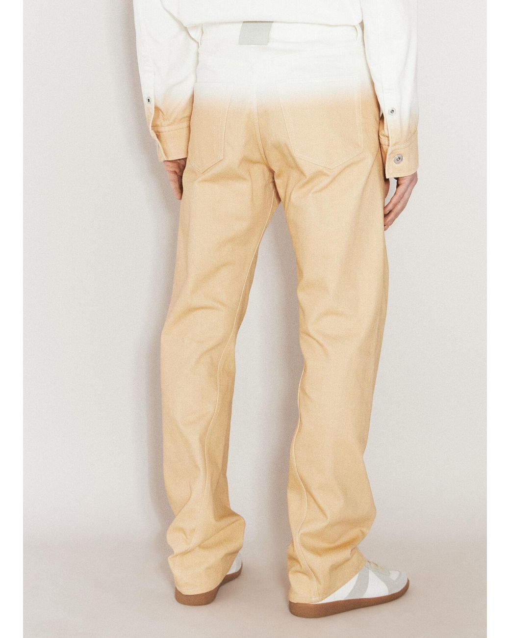 Lanvin Natural Gradient-Effect Twisted Jeans for men