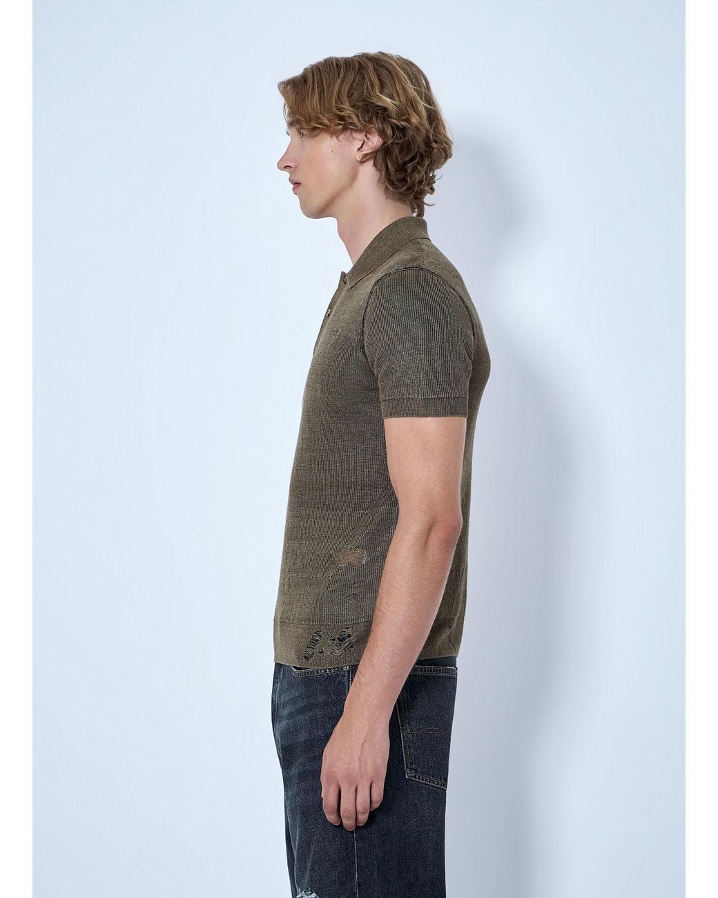 DIESEL Gray K-Danny Polo Shirt for men