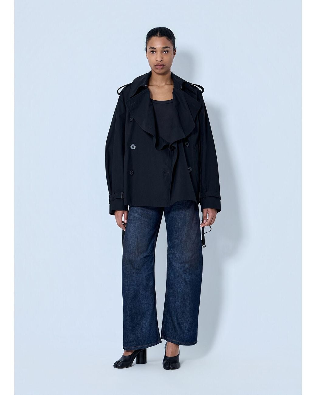 MM6 by Maison Margiela Blue Wide-Leg Denim Trousers