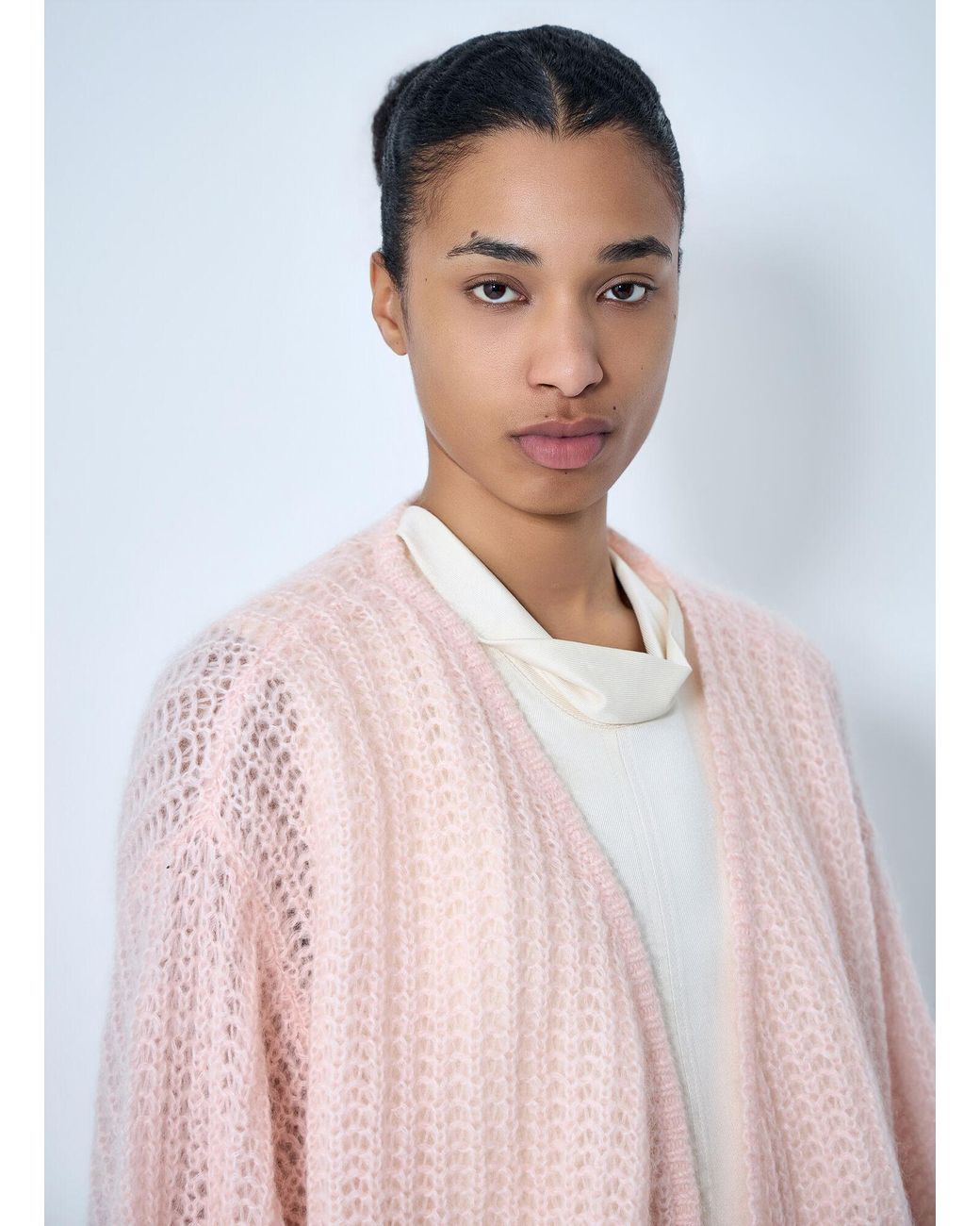 Totême Pink Open Knit Cardigan