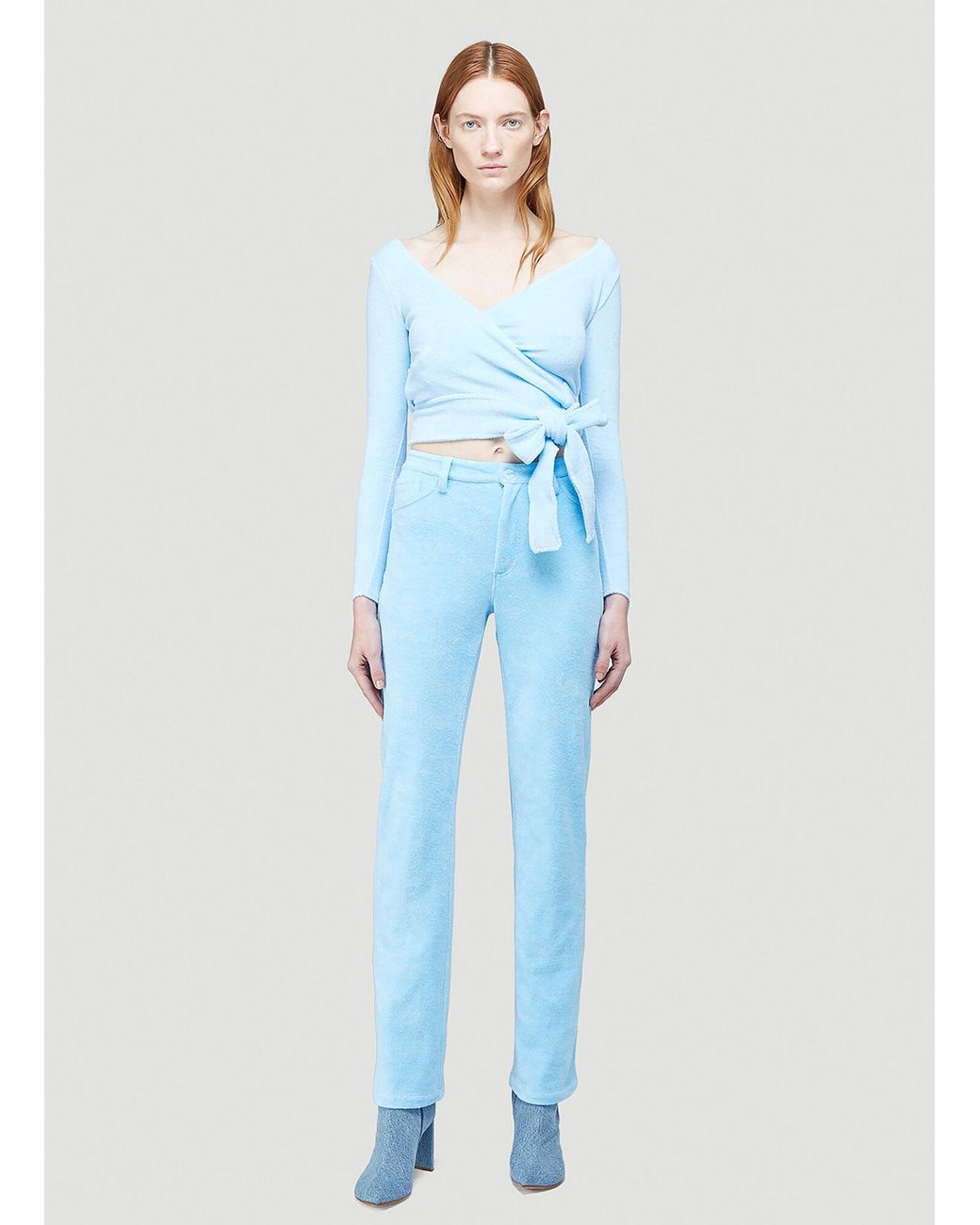 Maisie Wilen Blue Mockuentary Knitted Pants