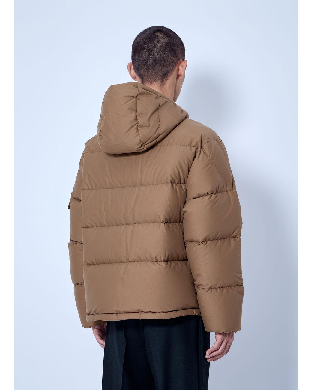 Moncler Blue Himalaya Hooded Short Down Jacket for men