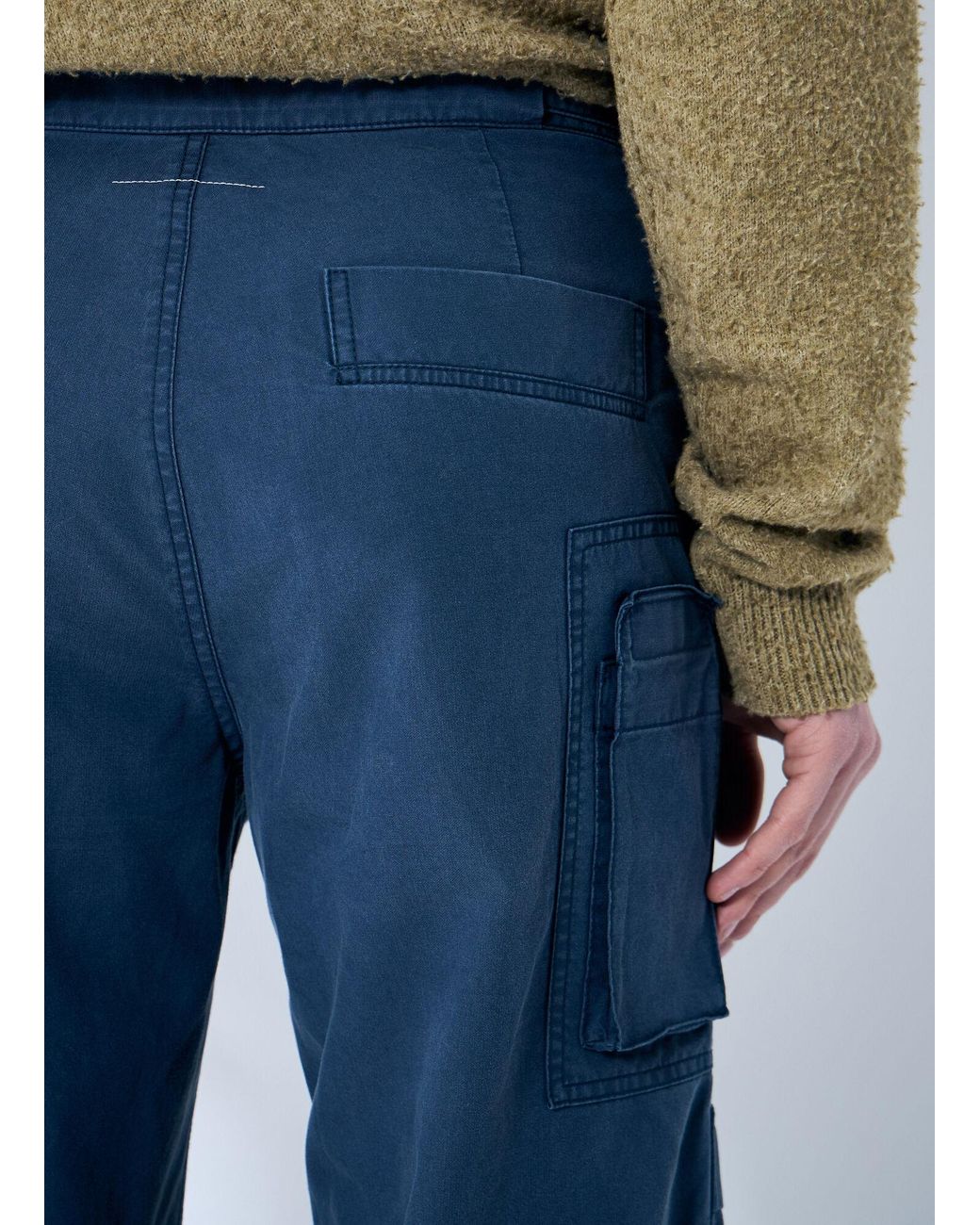 MM6 by Maison Margiela Blue Lightweight Cargo Pants for men