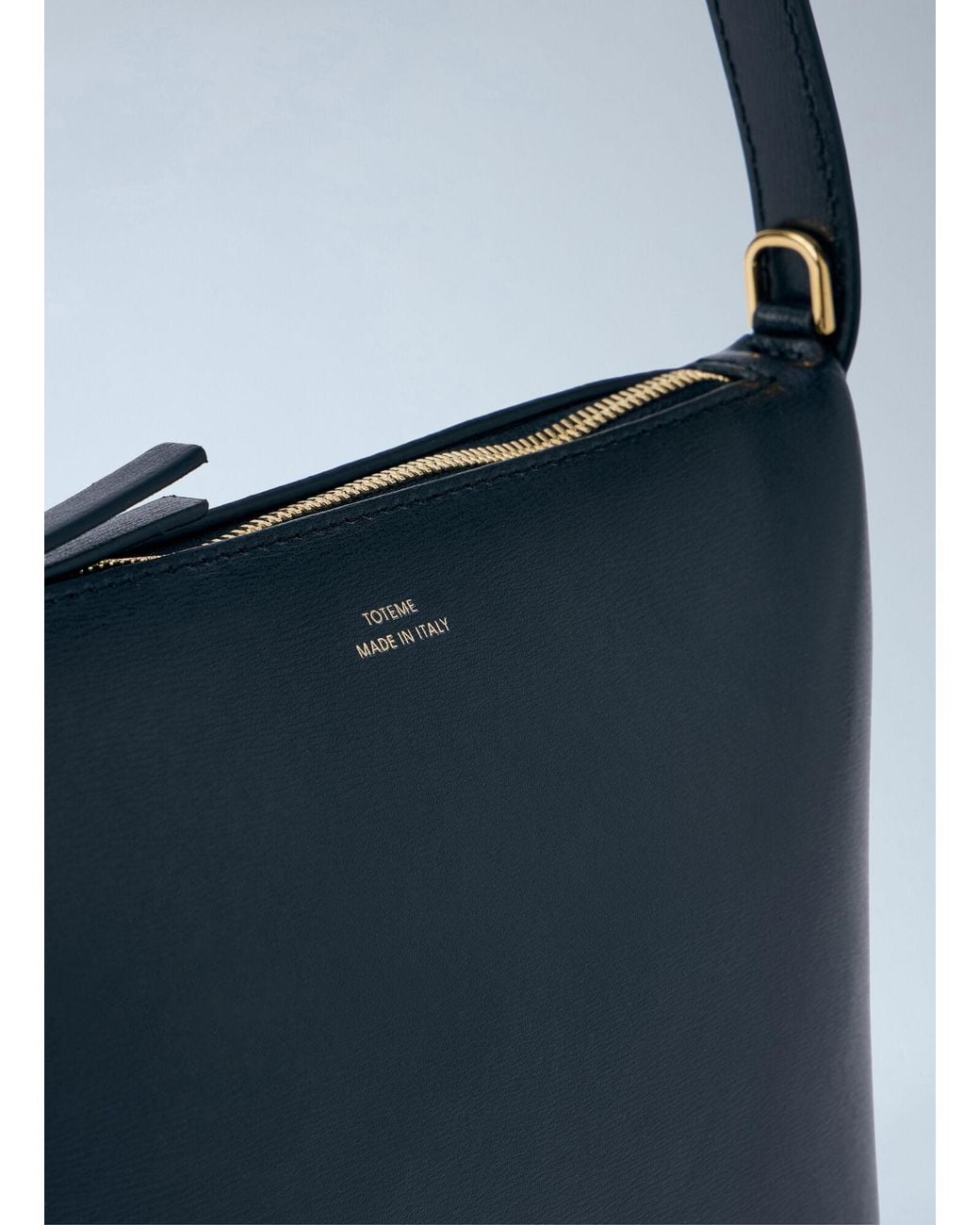Totême  Blue Bevel Leather Wristlet Handbag