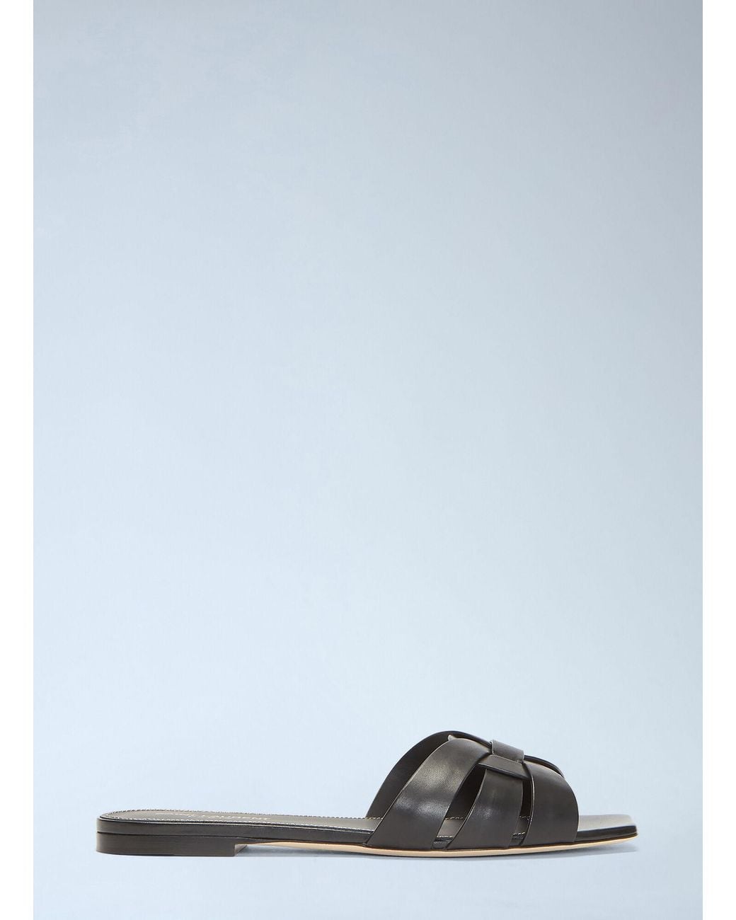 Saint Laurent Black Tribute Sandals