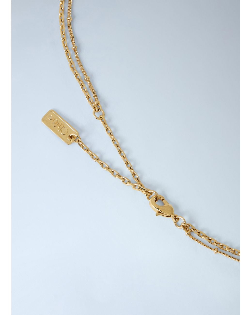 Chloé Blue Tulip Pendant Necklace