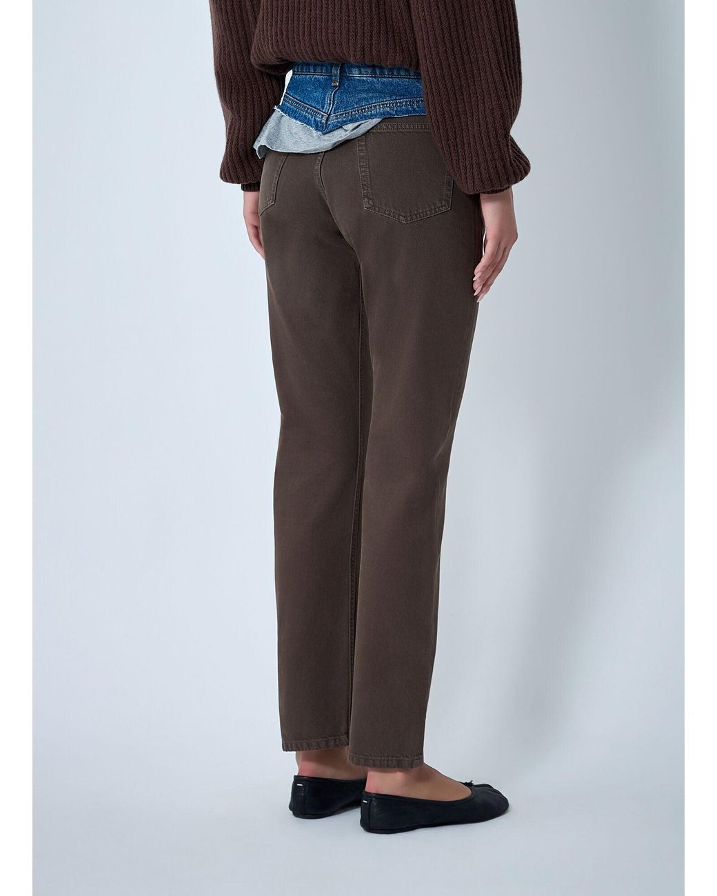 August Barron Black Contrast Waistband Jeans