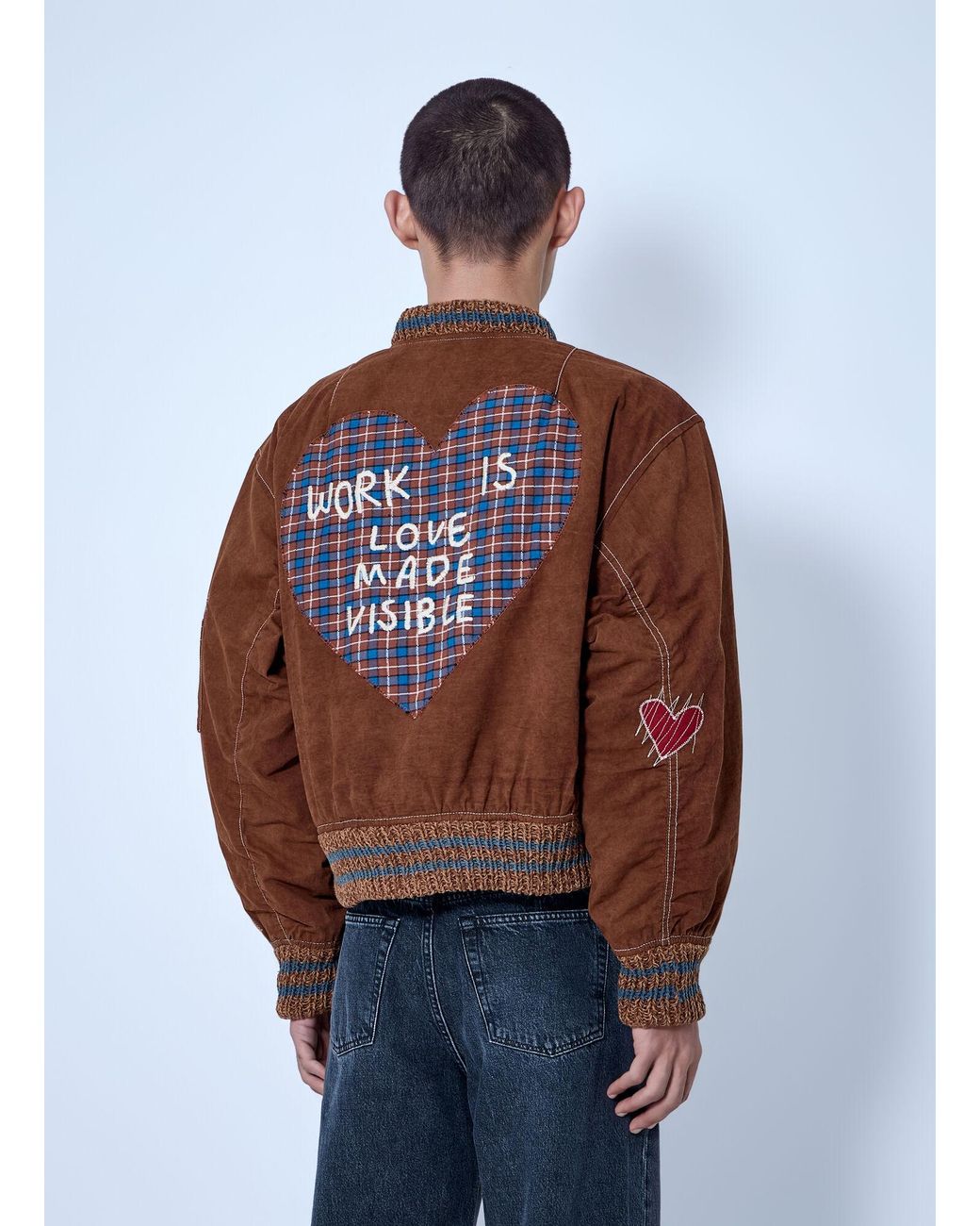 STORY mfg. Blue Seed Bomber Jacket for men