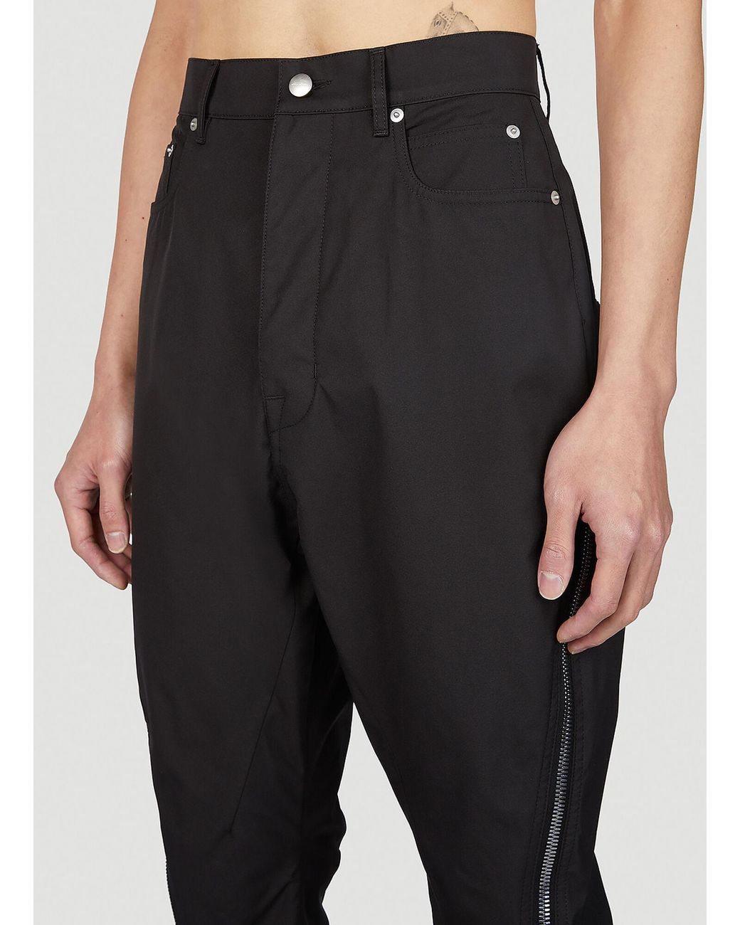RICK OWENS Bolan Banana ジップ パンツ 31 23ss Rick Owens Bolan Banana Zip Pants in Black for Men | Lyst