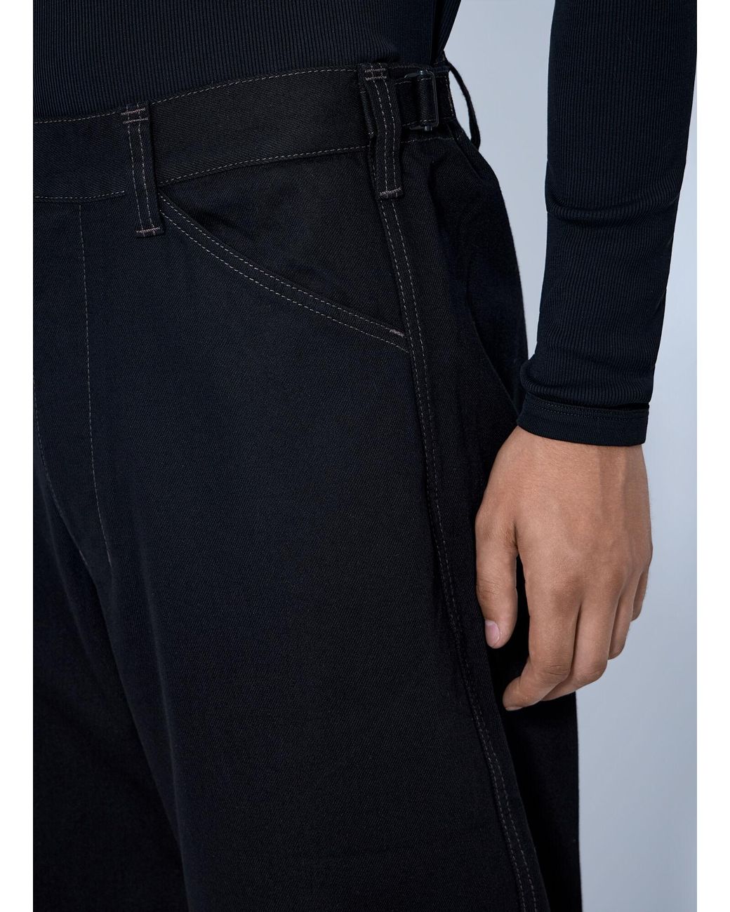 Lemaire Blue Maxi Workwear Pants for men