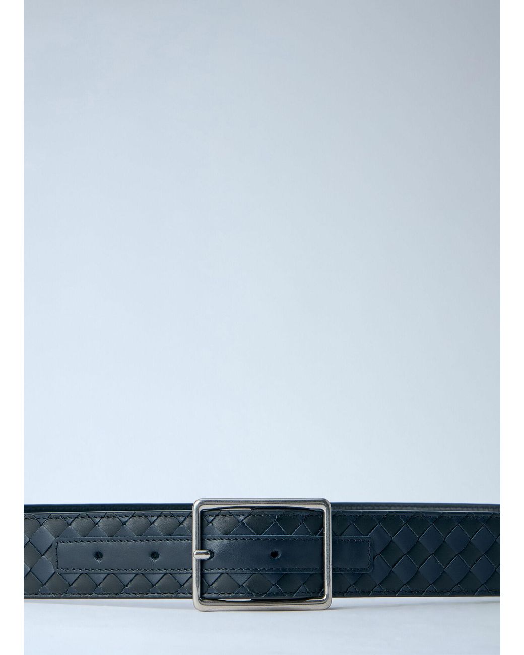Bottega Veneta Blue Intrecciato Piccolo Belt for men