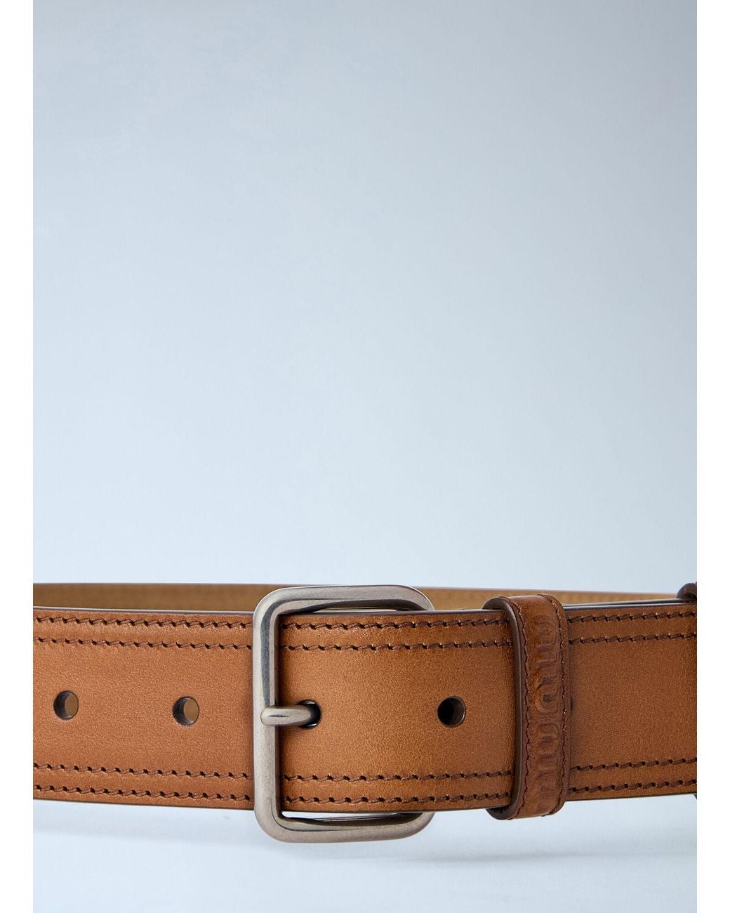 Miu Miu Brown Leather Belt for men