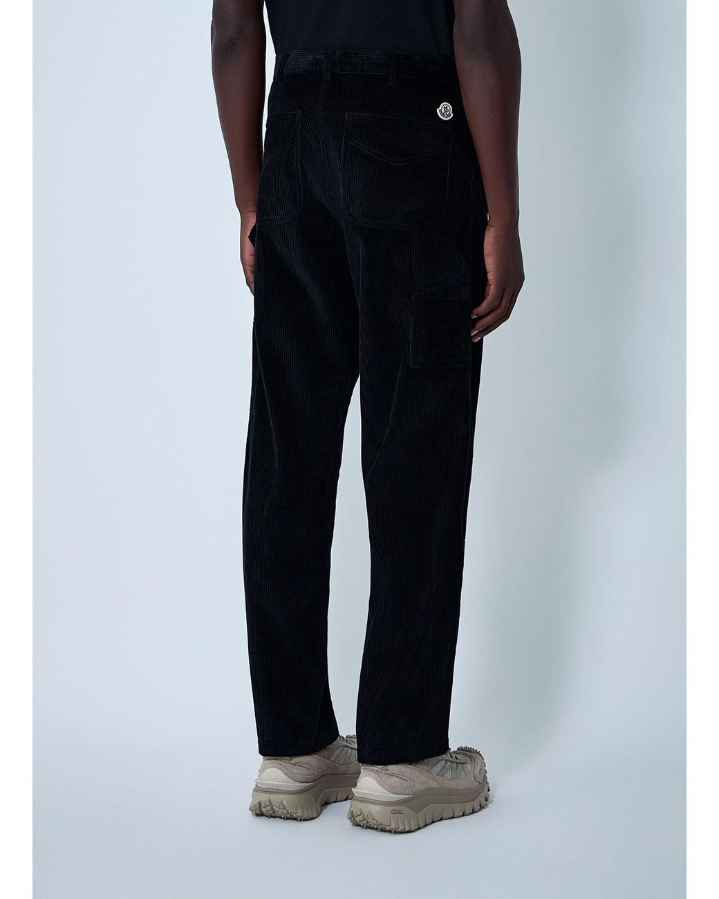 Moncler Black Cotton Pants for men