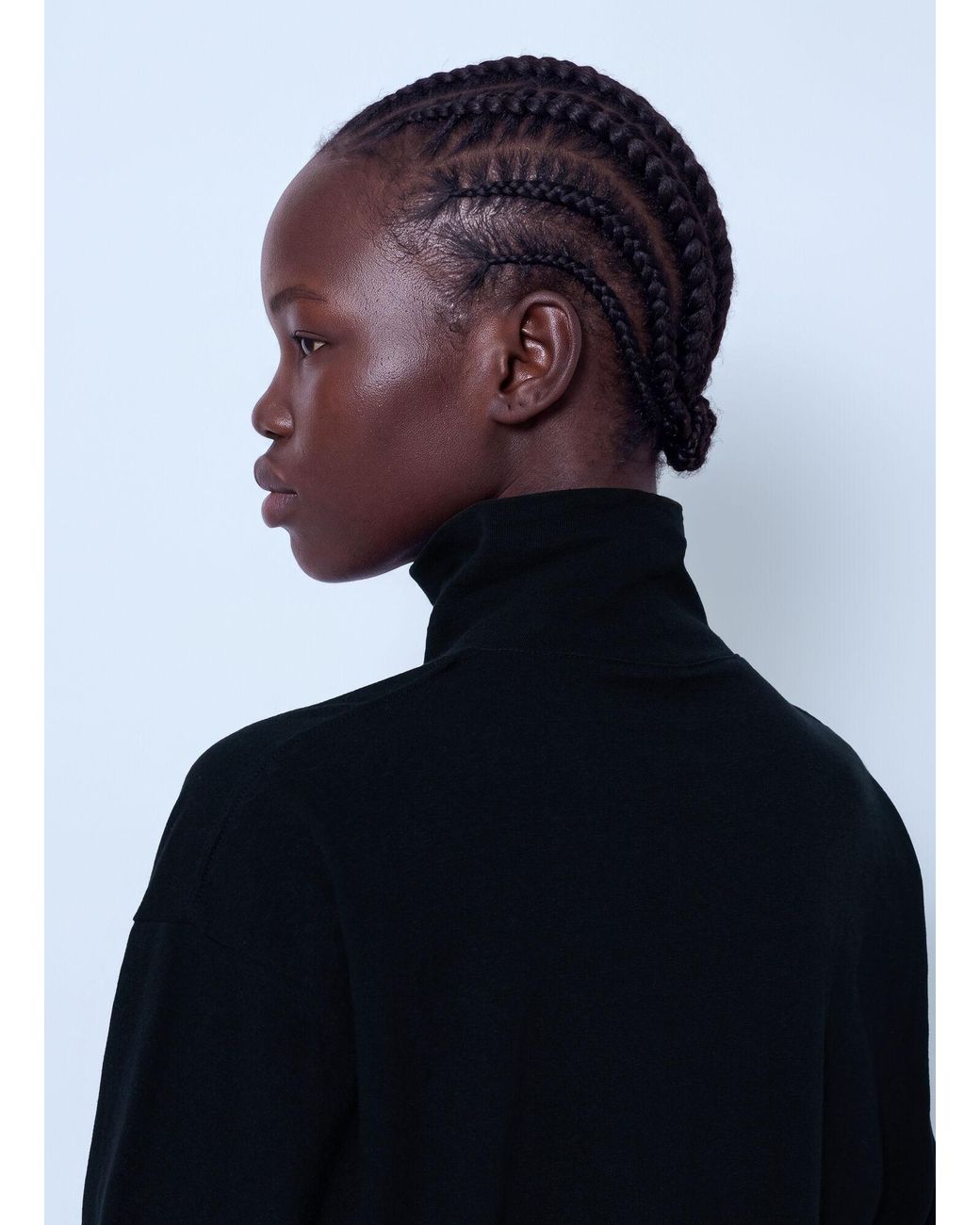 The Row Blue Kelta Turtleneck Top