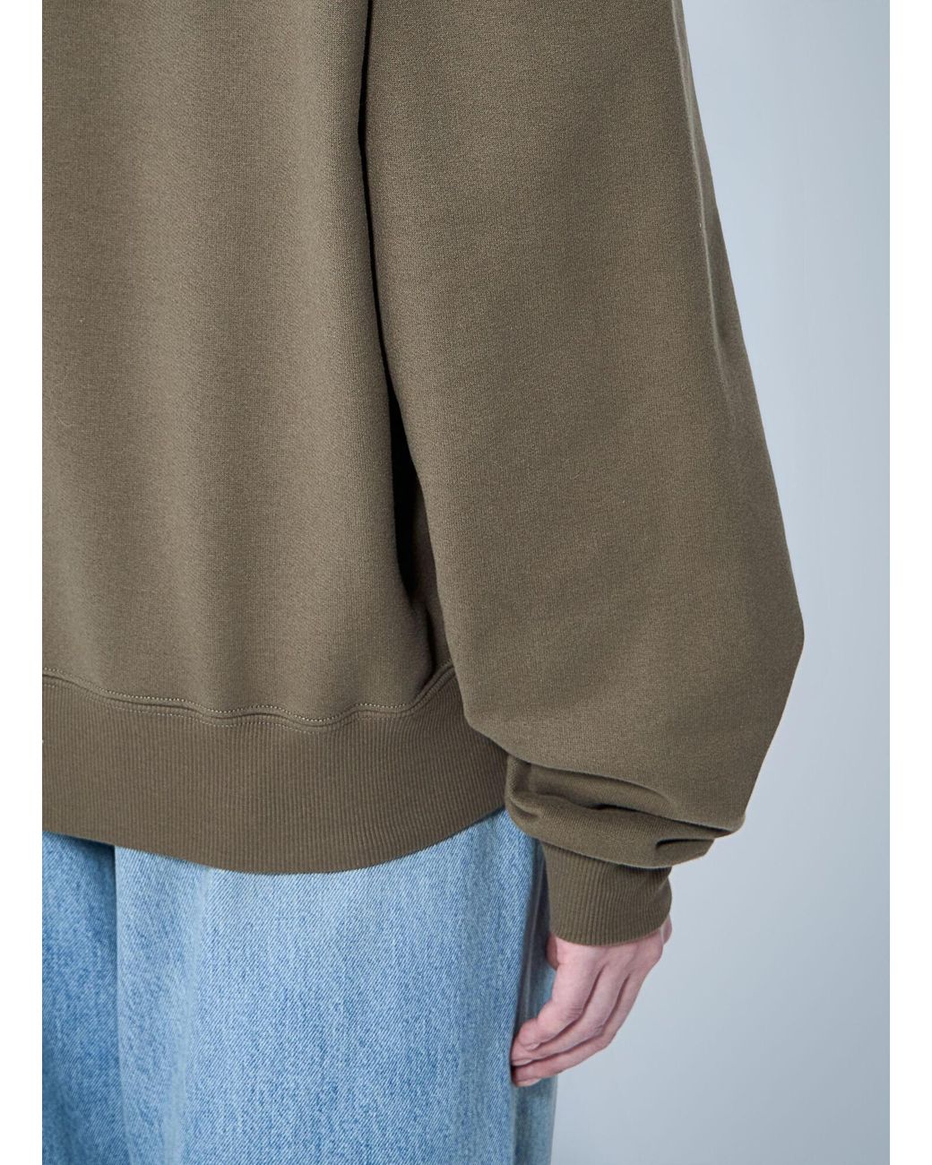 Saint Laurent Natural Hooded Logo Motif Sweatshirt