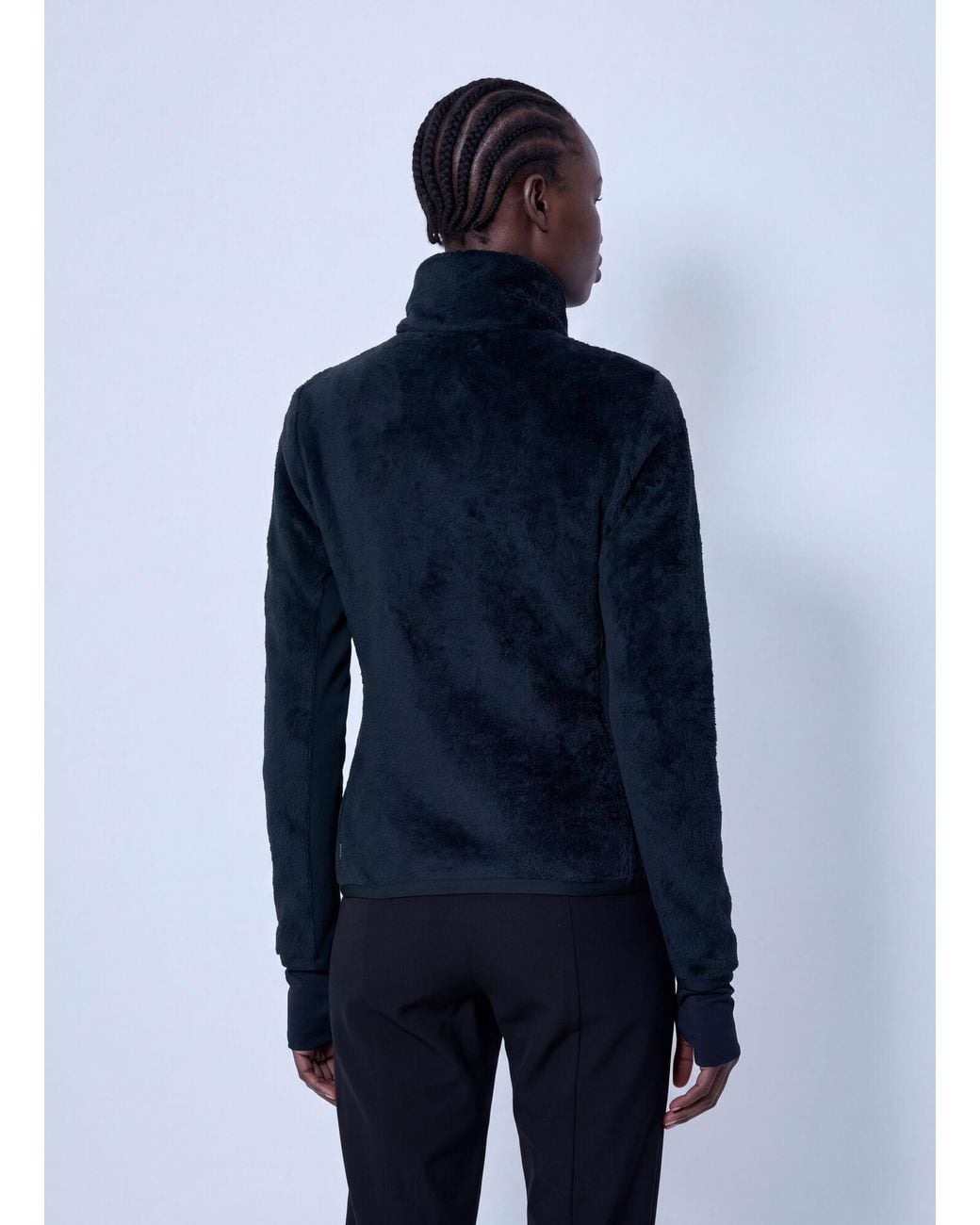 Moncler Blue Polartec Padded Zip-Up Sweatshirt