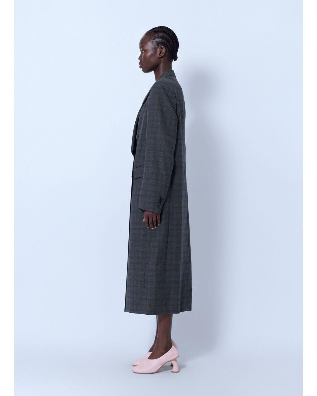 Dries Van Noten Blue Double Breasted Rarrysta Coat